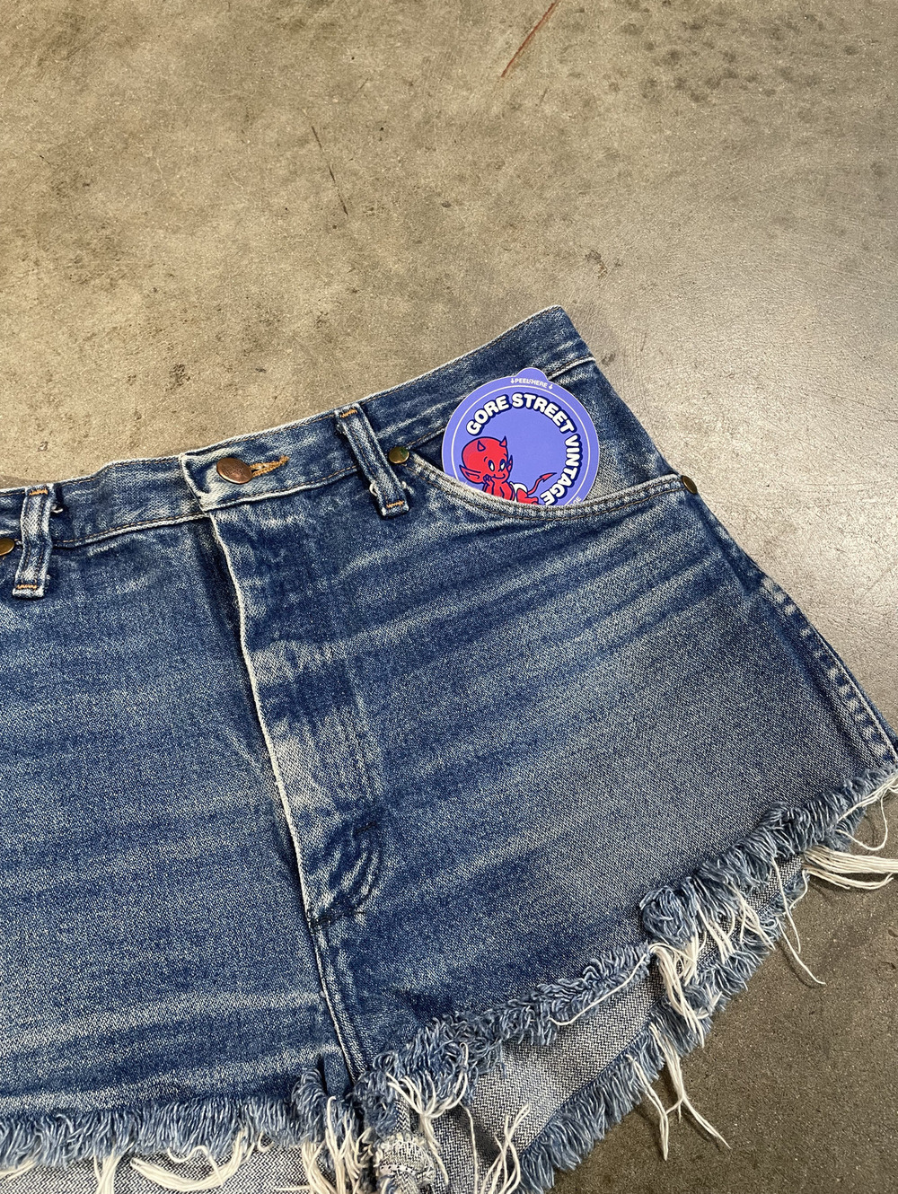 Vintage Wrangler Cut Off Shorts with Patches W30